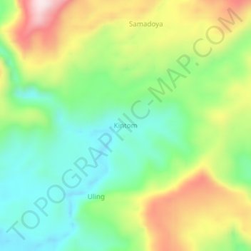 Kintom topographic map, elevation, terrain