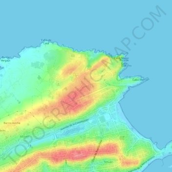 Cueto topographic map, elevation, terrain