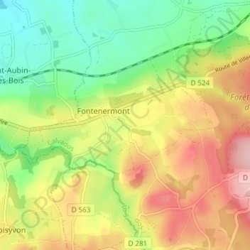 Le Hameau Drouet topographic map, elevation, terrain