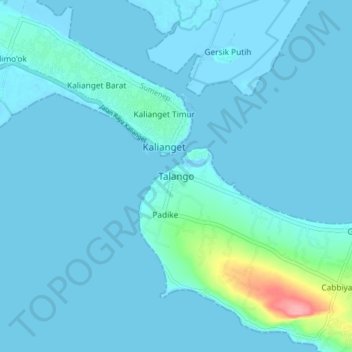 Talango topographic map, elevation, terrain