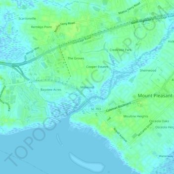 Millwood topographic map, elevation, terrain