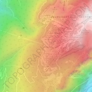 Roche Béranger topographic map, elevation, terrain