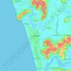 Calangute topographic map, elevation, terrain