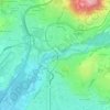 Le Pont de Brogny topographic map, elevation, terrain