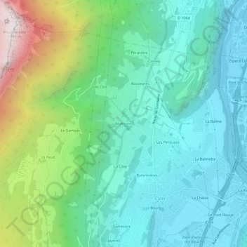 Malhivert topographic map, elevation, terrain
