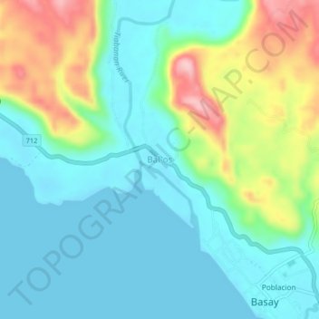 Bal-os topographic map, elevation, terrain