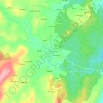 A Pontepedra topographic map, elevation, terrain