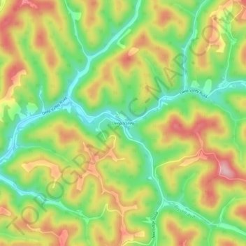 Deep Valley topographic map, elevation, terrain