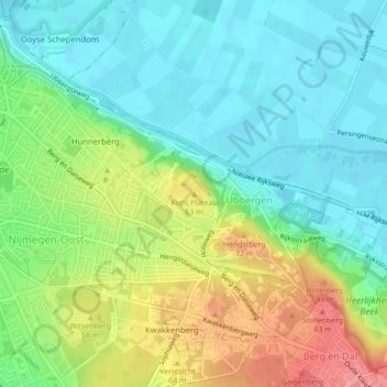 Kops Plateau topographic map, elevation, terrain