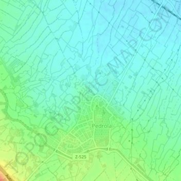 Fontana topographic map, elevation, terrain