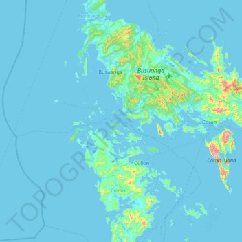 Darab Island topographic map, elevation, terrain