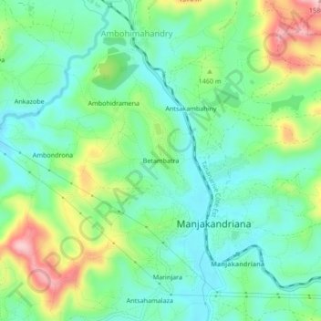 Betambatra topographic map, elevation, terrain