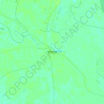 Sundarganj topographic map, elevation, terrain