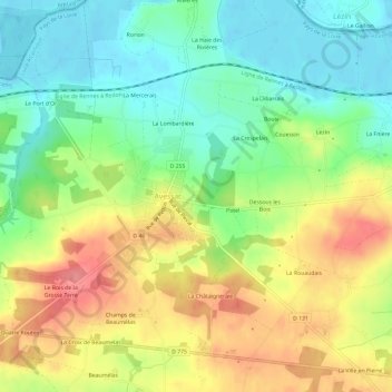 Le Saut du Chevreuil topographic map, elevation, terrain