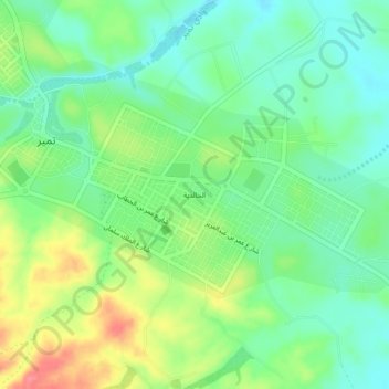 Al Khalidiyah topographic map, elevation, terrain