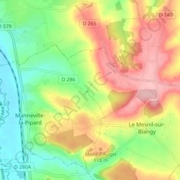 Cour Mollien topographic map, elevation, terrain