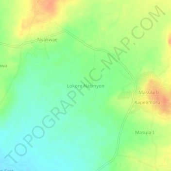 Lokore Nasinyon topographic map, elevation, terrain
