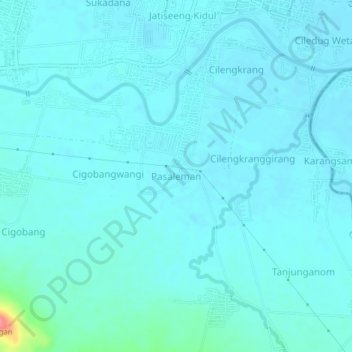 Pasaleman topographic map, elevation, terrain
