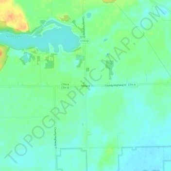 Millard topographic map, elevation, terrain