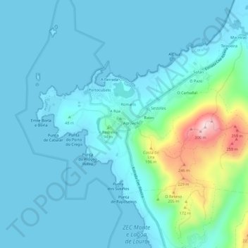 Miñarzo topographic map, elevation, terrain