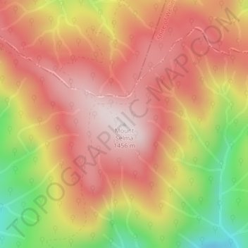 Mount Selma topographic map, elevation, terrain