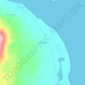Moronge topographic map, elevation, terrain