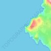 Braich y Pwll topographic map, elevation, terrain