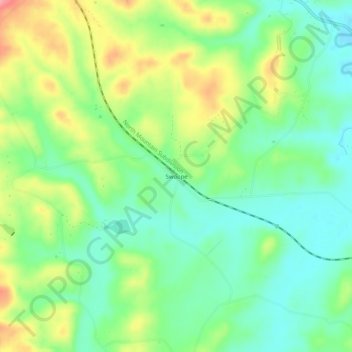 Swoope topographic map, elevation, terrain
