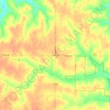 Lebanon topographic map, elevation, terrain
