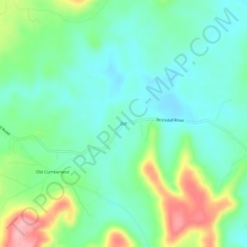Dill topographic map, elevation, terrain