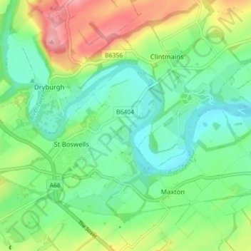 Fens topographic map, elevation, terrain