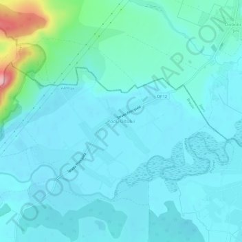 Podu Oltului topographic map, elevation, terrain