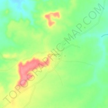 Adegaon topographic map, elevation, terrain