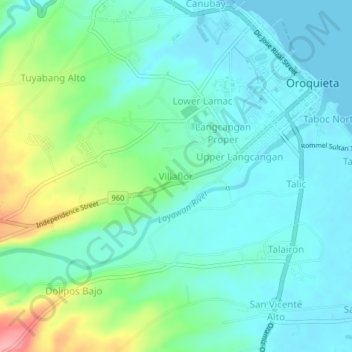 Villaflor topographic map, elevation, terrain