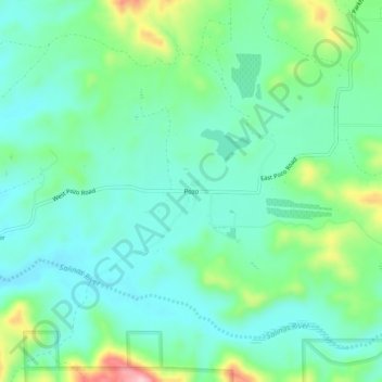 Pozo topographic map, elevation, terrain