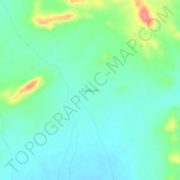 Zonkom topographic map, elevation, terrain