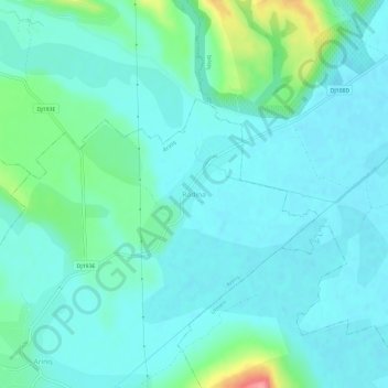 Rodina topographic map, elevation, terrain