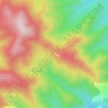 Horsavinyà topographic map, elevation, terrain