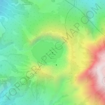 Ijen topographic map, elevation, terrain