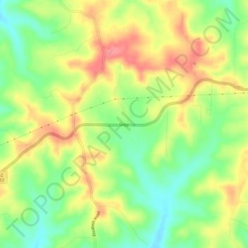 Gepp topographic map, elevation, terrain