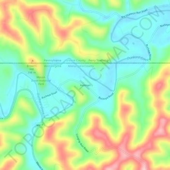 Holman topographic map, elevation, terrain
