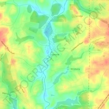 Caramore topographic map, elevation, terrain
