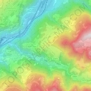 Teis - Tiso topographic map, elevation, terrain