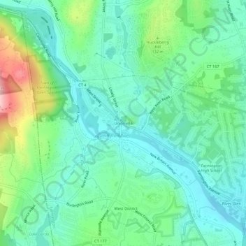 Unionville topographic map, elevation, terrain