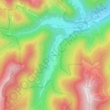 Haut Mittlach topographic map, elevation, terrain