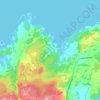 Småland topographic map, elevation, terrain