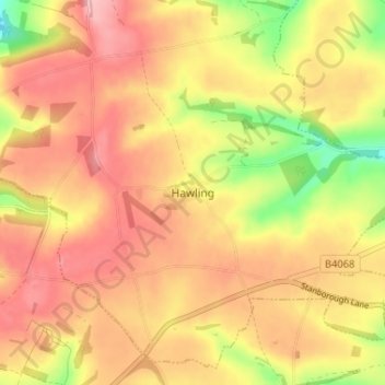 Hawling topographic map, elevation, terrain