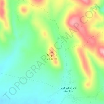 Mapimi topographic map, elevation, terrain