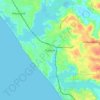 Paravur topographic map, elevation, terrain