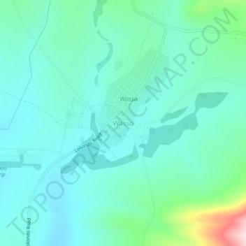 Wasso topographic map, elevation, terrain